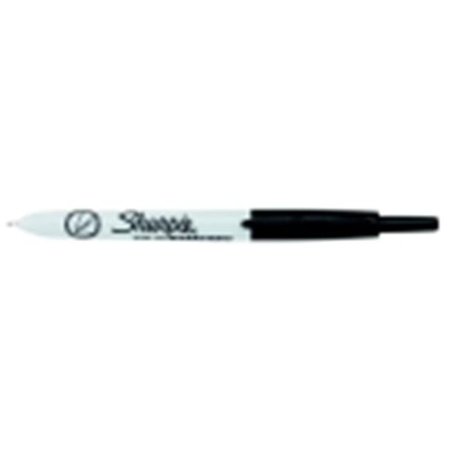 SHARPE MFG CO Sharpie Ultra Fine Tip Non-Washable Retractable Permanent Marker; Black; Pack 12 1333741